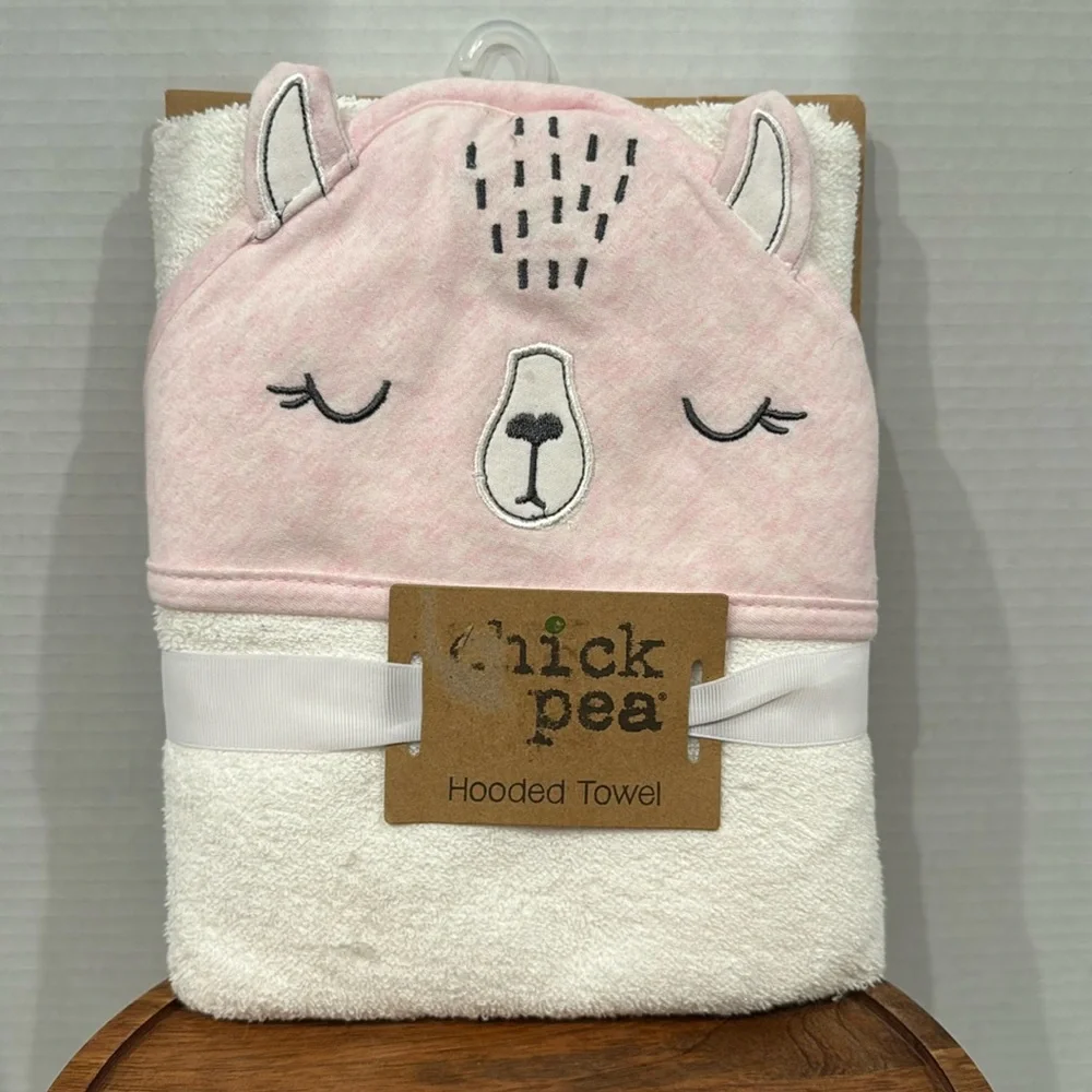 Kids Chick Pea Pink “Cutie Pie” Hooded Towel 30” x 30” New in Packages